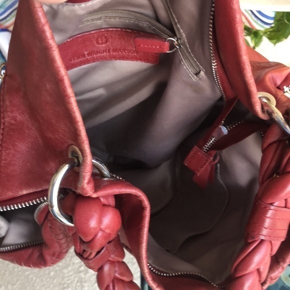 Fenn Wright Manson boho purse red shoulder bag large size - Picture 9 of 9